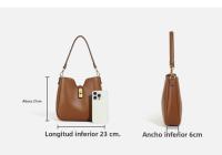 Bolso tote de gran capacidad para mujer, nuevo, de alta gama, para viajes diarios, bolso de hombro de moda, bolso de color sólido, tendencia. - details 2