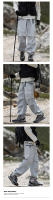 Marea marca verano hielo seda impermeable recta carga pantalones montaña al aire libre paracaidista pantalones dos desgaste monos de los hombres - details 10