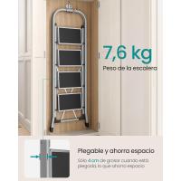 Escalera de Tijera de 4 Escaleras Escalera Plegable Seguridad de Bloqueo Fácil de Guardar - details 2