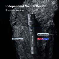 NEXTORCH P84 Linterna Táctica de Alta Potencia con Luces de Señal Rojo/Azul Omni-Direccionales 3000 Lumens 260m Distancia de Haz Aluminio Totalmente Recargable Ultra-Duro Cerámica Nano Ventana Rompedora - details 5