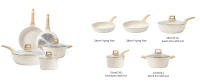 Sartenes de Cocina Carote, 8 Piezas, Antiadherentes, inducción, batería, Aptas para Todas las Estufas, Compatibles con alfombrilla de Microondas - details 6