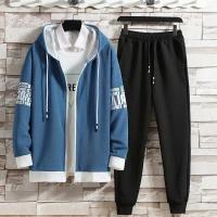 Nuevo traje deportivo para hombre primavera-otoño 2025, sudadera a la moda, conjunto cómodo de 2 piezas de marca a la moda, traje masculino elegante - details 2
