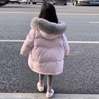 Chaqueta Parka de Algodón Aislamado para Niñas Cuello de Piel, Abubuela, Calidez Cómoda, Color Sólido - details 7