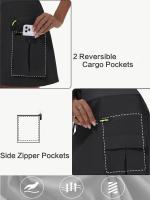 Pantalones casuales de golf de cintura alta para mujer con cremallera y múltiples bolsillos para escalada al aire libre, pantalones cortos deportivos de secado rápido - details 23
