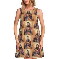 Vestido veraniego suelto personalizado H-Fine e Album S-Styles con estampado de bolsillo, vestido sin mangas para mujer para vacaciones en la playa - details 127