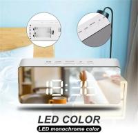 Reloj despertador Digital con función de atenuación de temperatura para dormitorio, oficina, batería de viaje y espejo LED alimentado por USB - details 7