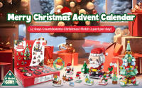 Calendario de Adviento 2024, kit de bloques de construcción de Navidad, árbol de Navidad, Papá Noel,cuenta atrás de 12 días - details 5