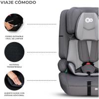 Silla de Coche para Niños Amplia, Suave, Arnés de 5 Puntos, Ajuste de Cabeza, Reductor Modular, Negro - details 18