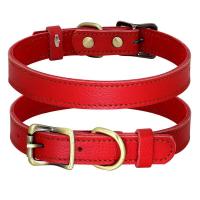 Collar ustable genuino perros pequeños medianos, collares de cuero suave cachorros y gatitos para Chihuahua, Bulldog Francés - details 10