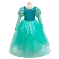 AmyStylish Niñas Princesa Sirena Ariel Cosplay Halloween Fiesta de Cumpleaños Verano Playa Vacaciones Vestido - details 37