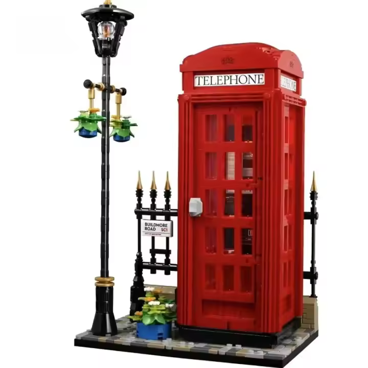 Juguetes De Bloques De Construcción En Forma De Teléfono Rojo De Londres Símbolo Británico Clásico Para Adultos Y Niños Regalos Decoración Del Hogar - 1