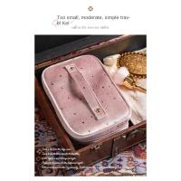 Bolsa de cosméticos pequeña de viaje portátil, bolsa de almacenamiento de cosméticos de franela, bolsa de cosméticos de cielo estrellado de gran capacidad para mujer - details 4