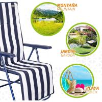 Playa Plegable de alumnio y textileno, multiposición 5 Posiciones, Peso máximo soportado 110kg, antivuelco, Medidas 75 x 63 x 43/114 cm, hamacas Plegables - details 12