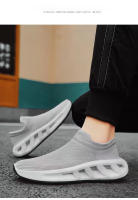 Zapatillas de deporte de moda de los hombres de malla transpirable Flyweave suela suave estiramiento al aire libre zapatos casuales zapatos para correr - details 15