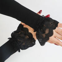 Guantes de Conducción de Manga Larga de Encaje de Seda de Hielo Protección de Brazo Deportiva y al Sol para Mujeres Par de Manos - details 10