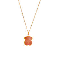 Collar con colgante de piedras preciosas chapadas en oro de plata de ley S925/18 quilates para mujer, colgante de la suerte con piedras preciosas, regalos de joyería delicados - details 2