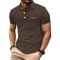 Camisa Polo Hombre Verano Manga Corta Moda Ajustada Deporte Botones Impresión 3D Digital Negocios Camisas Tops Transpirables - details 9