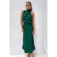 BUNO-Vestido largo sin mangas de satén de seda de gama alta para mujer, vestidos elegantes a la moda para celebridades, vestido de noche, ropa de fiesta para mujer - details 36