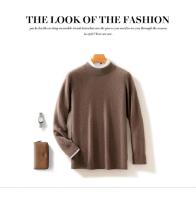 Otoño/Invierno nuevo jersey de lana suéter camisa de cachemira camisa de parte inferior de punto suelta de manga larga con cuello semialto para hombre - details 18