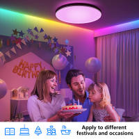 Lámpara de techo de Alta luminosidad para Decoración de interiores plafón Led para dormitorio salón Luz impermeable RGB - details 12
