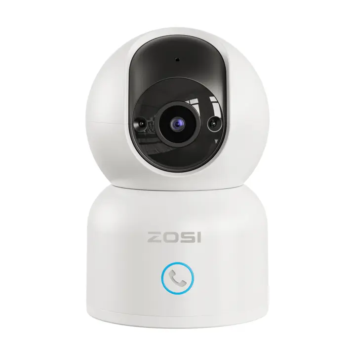 ZOSI C518 2K Cámara Vigilancia WiFi IP Interior Domicilio con Enchufe 2,4G/5G WiFi Pan 355° Tilt 95° Detección y Seguimiento de Humano Audio Bidireccional Llamada con un Clic - 1