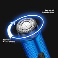 Mini Afeitadora eléctrica para hombres, maquinilla de afeitar automática, recortadora de coche, recargable, portátil, cuchillo de barba, máquina de afeitar de viaje - details 4