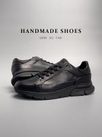 Zapatos hechos a mano, zapatos deportivos, zapatos de cuero para hombre, versátiles, pequeños, negros, que aumentan la altura. - details 11