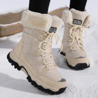 Botas de nieve cálidas para mujer, botines cortos de felpa gruesa para exteriores, Otoño e Invierno - details 1