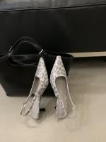 Nuevo stiletto tacones altos bolsa cabeza sandalias mujer francés con falda noche brisa vacío solo zapatos zapatos de mujer - details 15