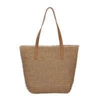 Bolso de ratán tejido para mujer, bolsa de hombro de gran capacidad para vacaciones en la playa, informal, a la moda - details 40