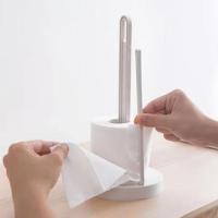 Soporte Vertical de plástico multiusos para servilletas, soporte para papel de cocina Simple blanco, toallero de tejido independiente para Hotel, 2 uds. - details 10