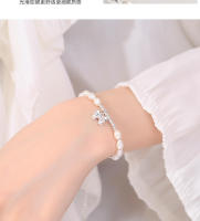 Pulsera de Plata Aretes Perlas Única y Nueva Diseño Sensacional para Mujeres - details 0