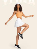 SHINBENE-Top corto de entrenamiento para mujer, sostén deportivo de nailon suave, acolchado, a prueba de sudor, con sujetador incorporado - details 0