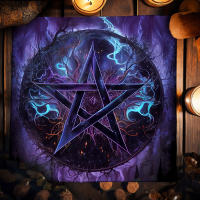Mantel de Estrellas Decoración de Fiesta Pagan Astrología Tarot Cubierta de Mesa para Juego de Cartas - details 2