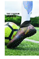 Zapatos de fútbol profesionales FG/TF para adultos, botas de fútbol de Punta larga antideslizantes, tacos altos de tobillo para niños pequeños, zapatillas de fútbol de hierba - details 26