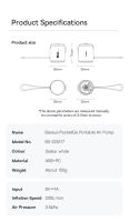 Inflador de Aire Portátil Baseus Compressor de Aire Inalámbrico para Acampar, Inflar Cama y Mat, Anillo de Natación Hecho en China - details 11