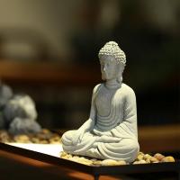 Pequeños monjes budistas, figuritas de budismo tibetano, estatua de piedra de Buda, adorno de coche de jardín, meditación, decoración del acuario del hogar - details 6