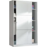 Correderas, Barra de Colgar y Estantes, Armario para Dormitorio, Modelo Top 120, Acabado en Blanco - details 1