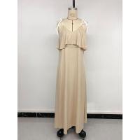 Vestido de color sólido nuevo 2025 con tirantes decorativos y borde largo con volantes para vacaciones de ocio transfronterizas europeas y americanas - details 12