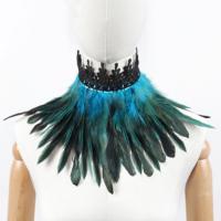 Accesorios de Cosplay victorianos de lujo, gargantilla de plumas, Collar de encaje, envoltura para el cuello, disfraz de fiesta Punk - details 6