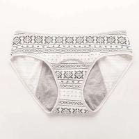 Ropa interior de algodón retro de talla europea a prueba de fugas para mujer, absorbe una pequeña cantidad, período menstrual - details 8