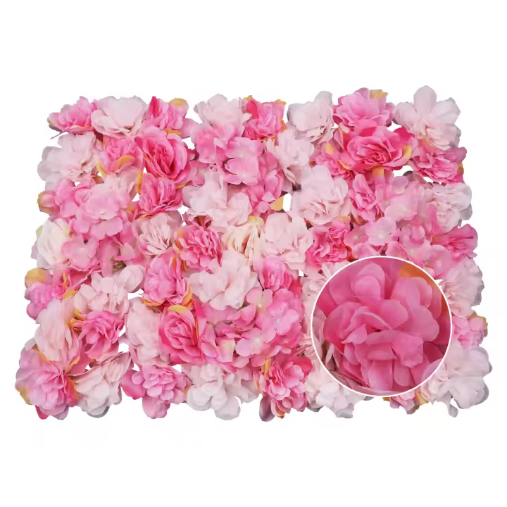 Ramo de flores artificiales para decoración del hogar, Panel de hortensia para pared, fiesta de boda, 6 piezas - 1