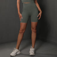 Nessaj-pantalones cortos sin costuras de cintura alta para mujer, mallas ajustadas de realce, para yoga, correr y fitness - details 7