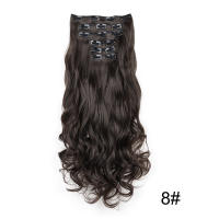 Peluca Cómoda y Transpirable Ajustable para Mujeres Juego de Extensiones de Cabello de 6 Piezas, 16 Clips para Europa, América, Cabello Largo y rizado para Comercios Exteriores, Adecuado para Viajes de Fiesta - details 13