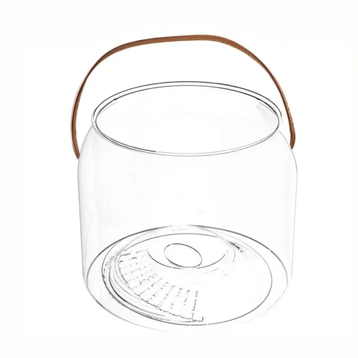 Tanque de peces redondo transparente duradero, tanque de visualización de plástico resistente a caídas, acuario pequeño de escritorio decorativo antirotos para el hogar - 1