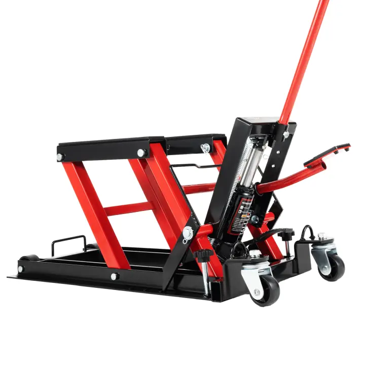 Gato hidráulico para motocicleta, soporte de montaje para elevador de motocicleta, caballete cuádruple, elevador plegable, carga máxima de 680kg - 1