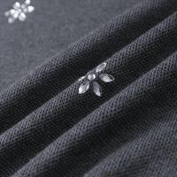Conjuntos de punto de diamantes OUWU, suéter de cuello redondo y falda plisada para mujer, ropa interior de moda de 3 piezas - details 7