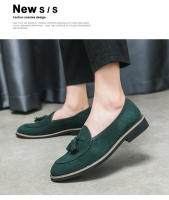 Mocasines de gamuza de gran tamaño, versión coreana de zapatos de cuero de traje de color sólido a la moda. - details 8