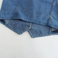 BUNO-Chaleco vaquero con cuello en V para mujer, prenda de vestir de estilo francés, sencillo, con clip en la espalda y corazón - details 6