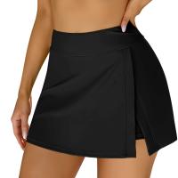 Pantalones cortos de natación de doble capa de cintura alta para mujer, falda de natación dividida, pantalones cortos de yoga - details 4
